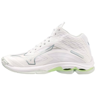 Zapatillas Para Voleibol Mizuno WAVE Lightning Z7 Mid Mujer Blancos / Verdes - Chile M823FDOVKA